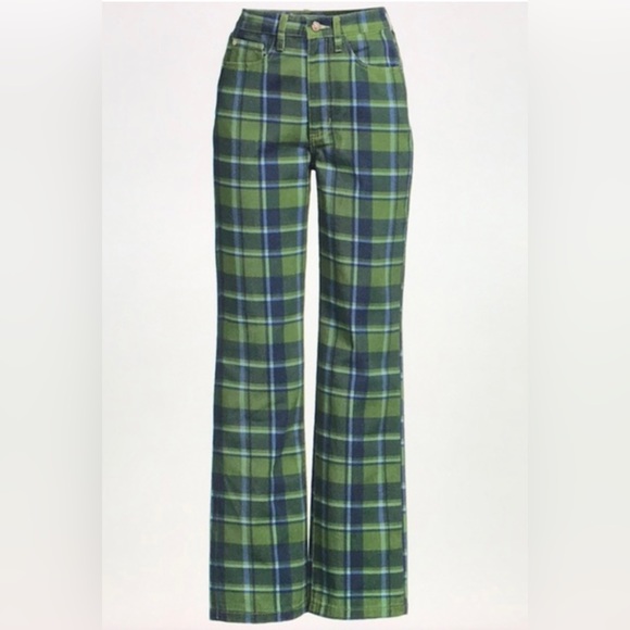 WeWoreWhat NWT Revolve High Rise Dad Jean in Classic Plaid - Picture 6 of 11